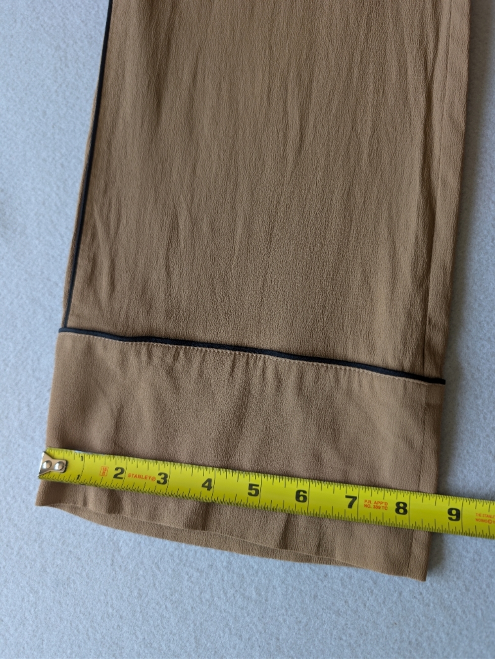 Iceberg Gilmar Silk Blend Made In Italy Wide Leg Crop Trousers Neutral Contrast - Picture 5 of 12